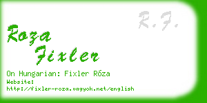 roza fixler business card